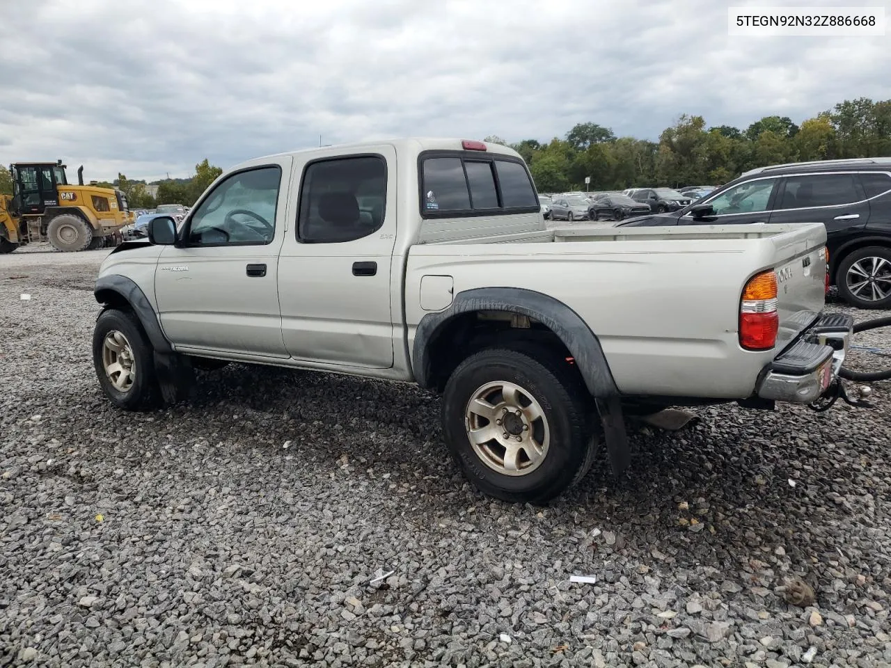 2002 Toyota Tacoma Double Cab Prerunner VIN: 5TEGN92N32Z886668 Lot: 73491064