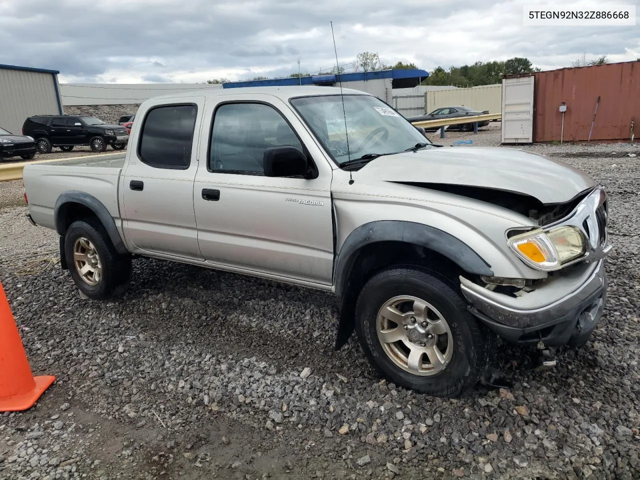 2002 Toyota Tacoma Double Cab Prerunner VIN: 5TEGN92N32Z886668 Lot: 73491064