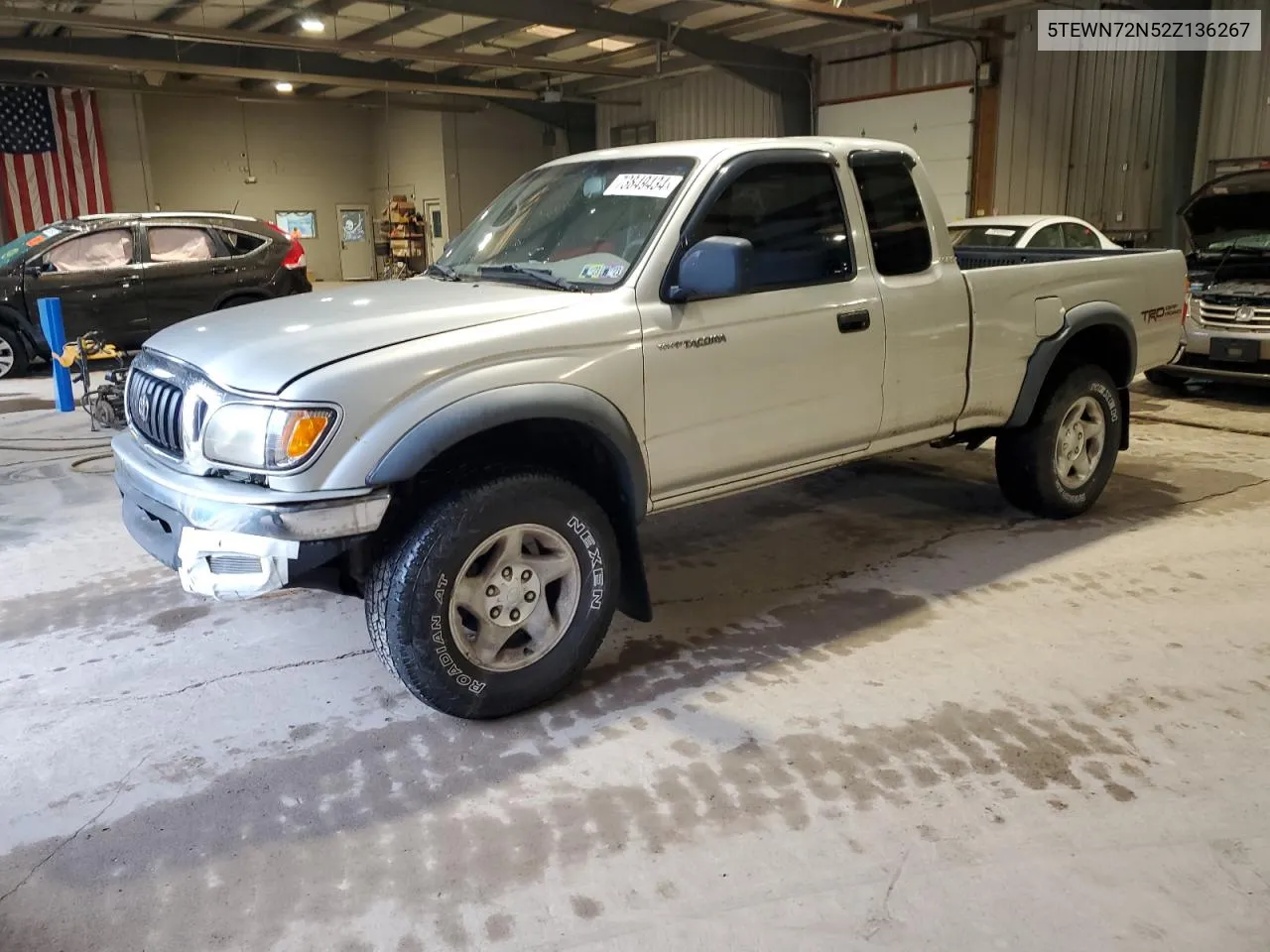 2002 Toyota Tacoma Xtracab VIN: 5TEWN72N52Z136267 Lot: 73849434