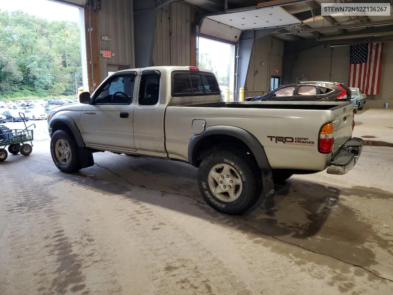 2002 Toyota Tacoma Xtracab VIN: 5TEWN72N52Z136267 Lot: 73849434