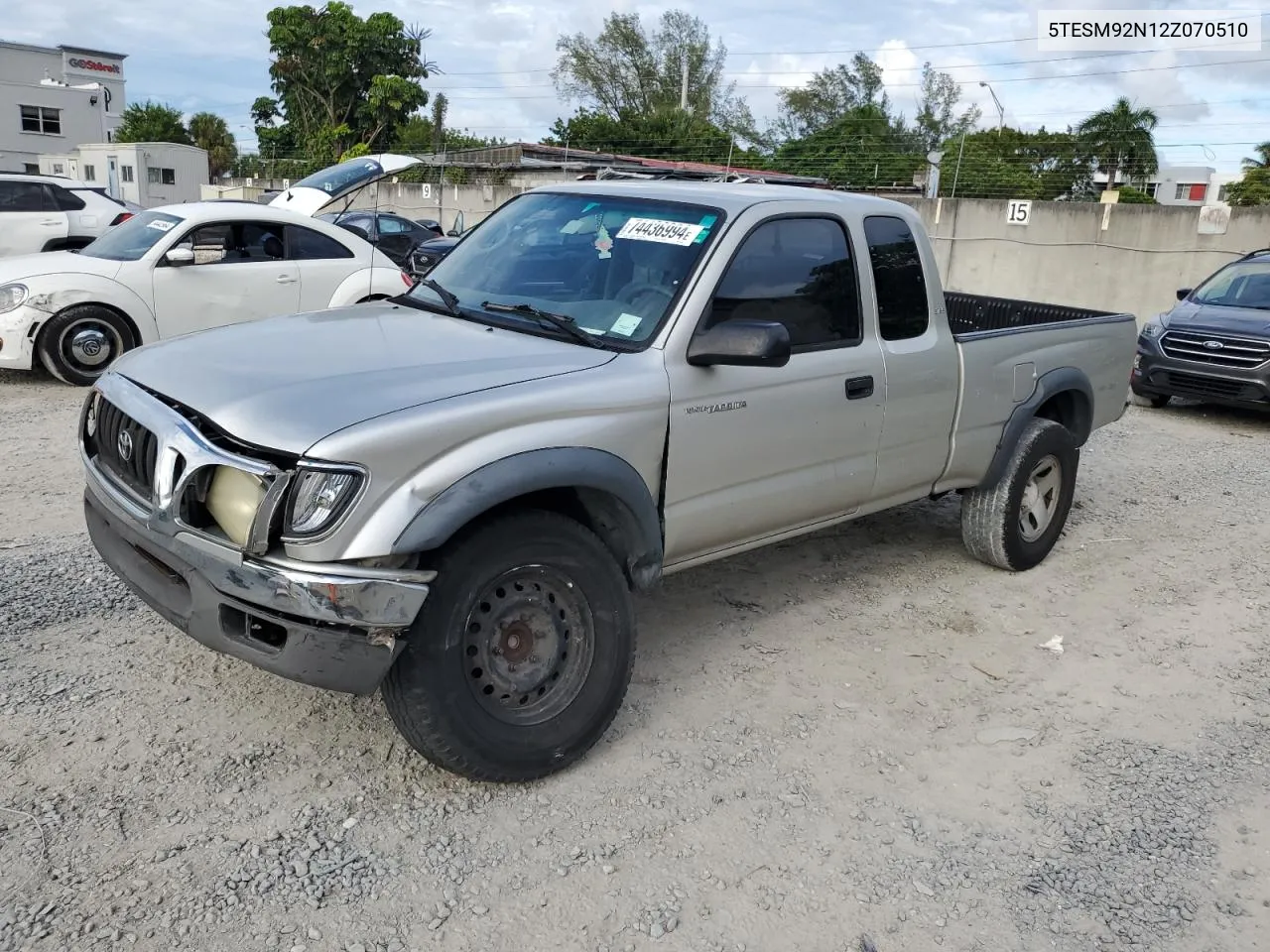 2002 Toyota Tacoma Xtracab Prerunner VIN: 5TESM92N12Z070510 Lot: 74436994