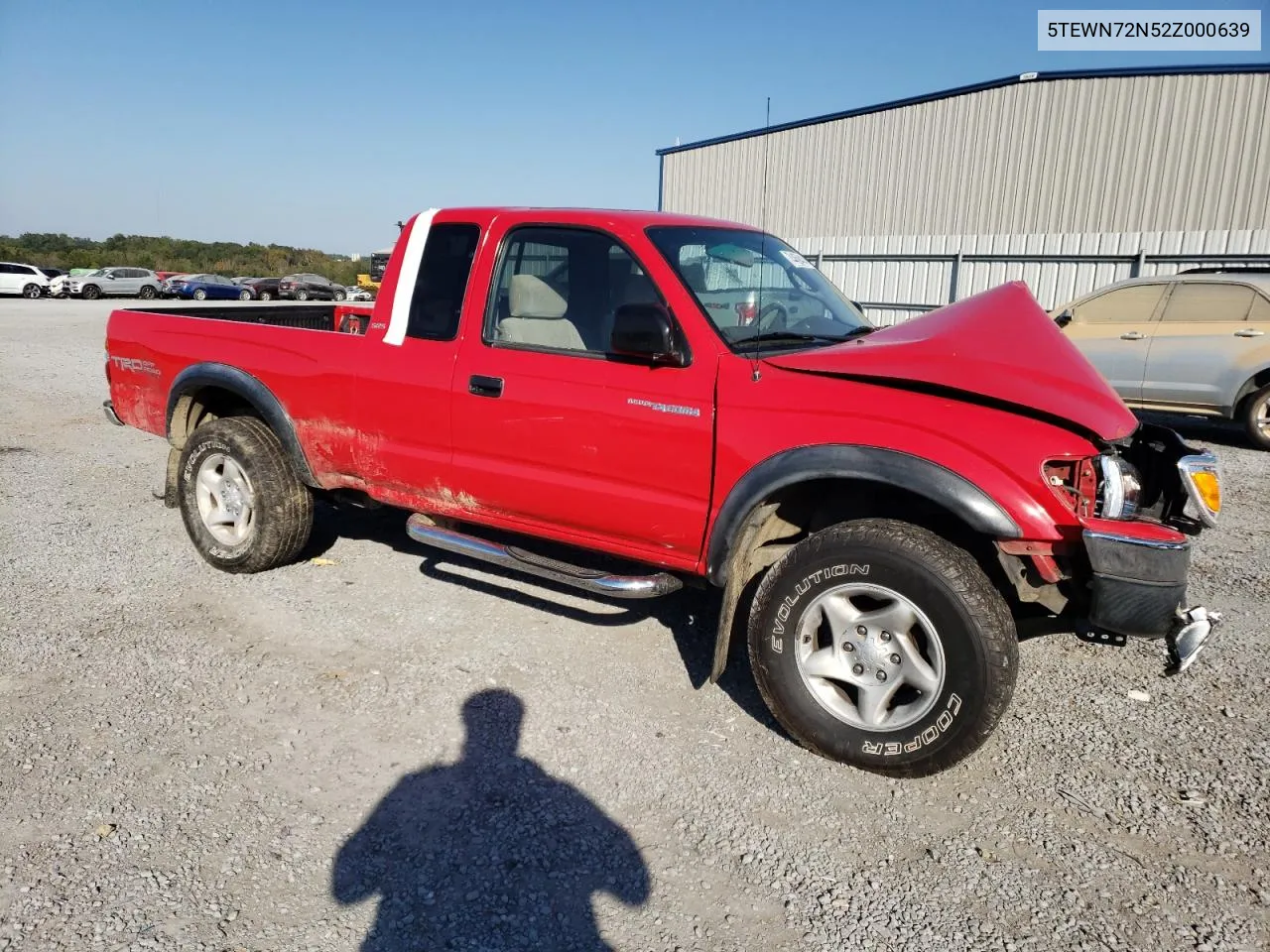 2002 Toyota Tacoma Xtracab VIN: 5TEWN72N52Z000639 Lot: 74459414