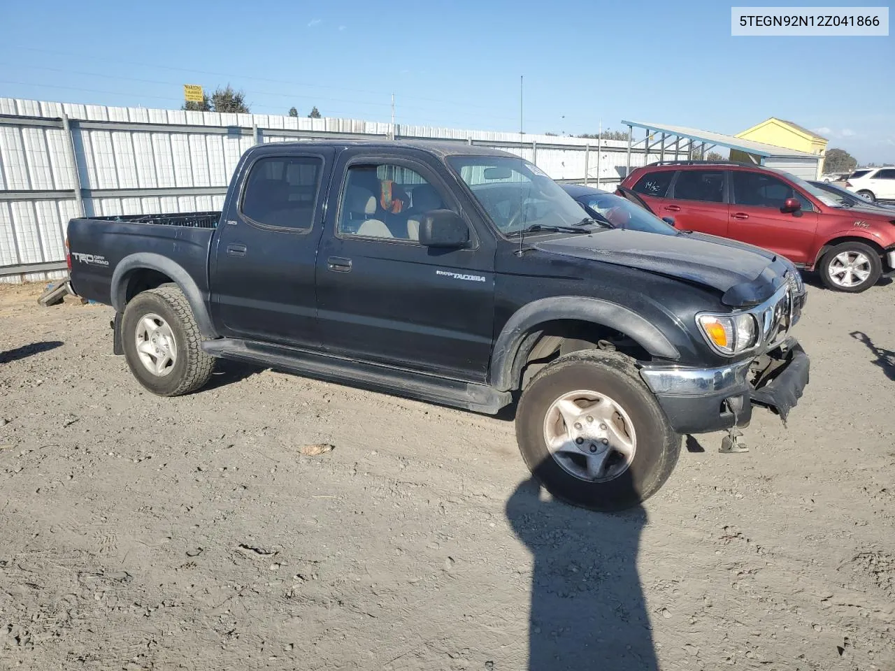 2002 Toyota Tacoma Double Cab Prerunner VIN: 5TEGN92N12Z041866 Lot: 74621574