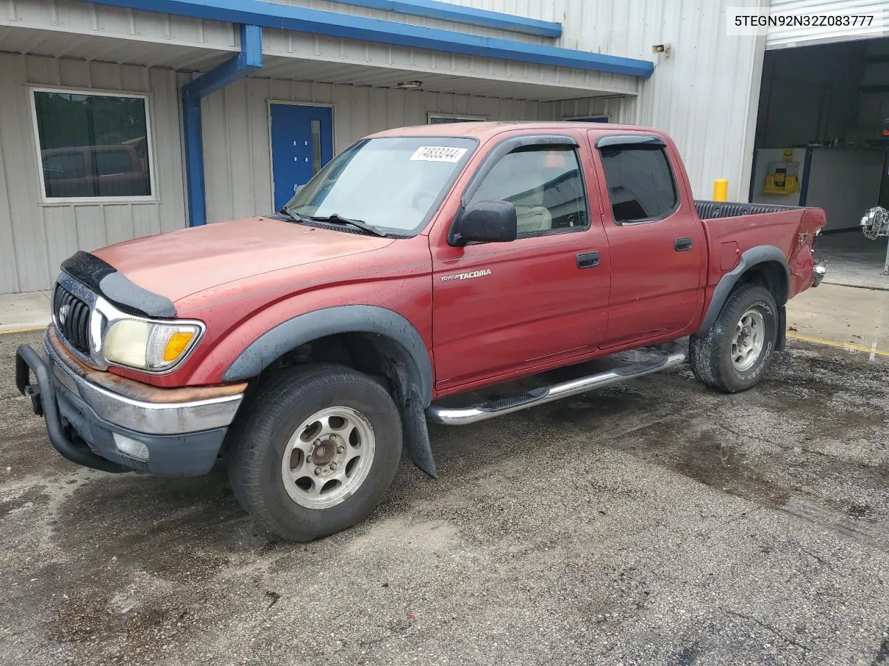 2002 Toyota Tacoma Double Cab Prerunner VIN: 5TEGN92N32Z083777 Lot: 74833244