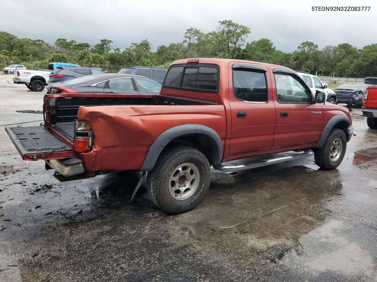 2002 Toyota Tacoma Double Cab Prerunner VIN: 5TEGN92N32Z083777 Lot: 74833244