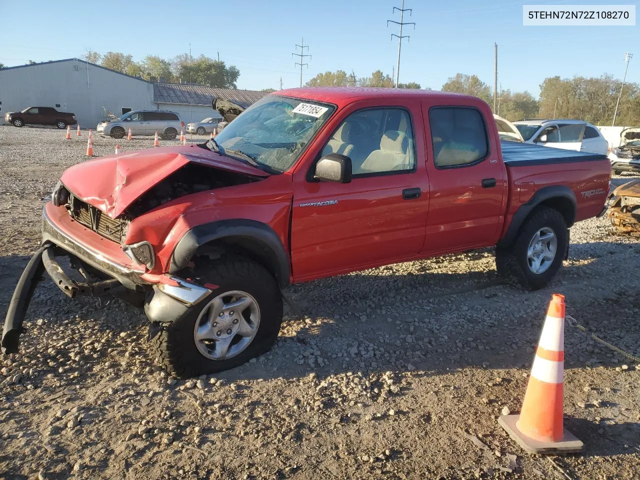 2002 Toyota Tacoma Double Cab VIN: 5TEHN72N72Z108270 Lot: 75171854