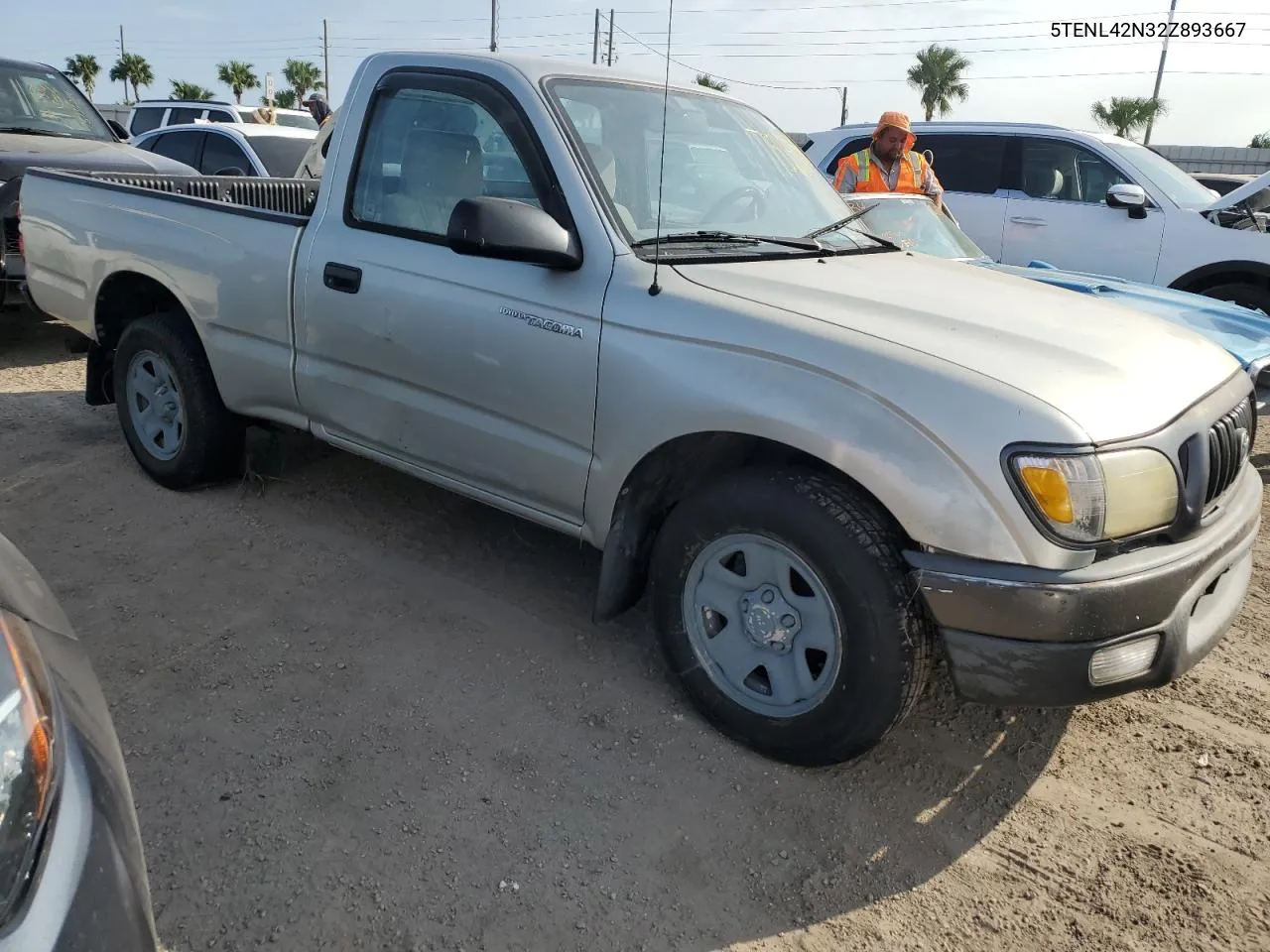 2002 Toyota Tacoma VIN: 5TENL42N32Z893667 Lot: 75232514