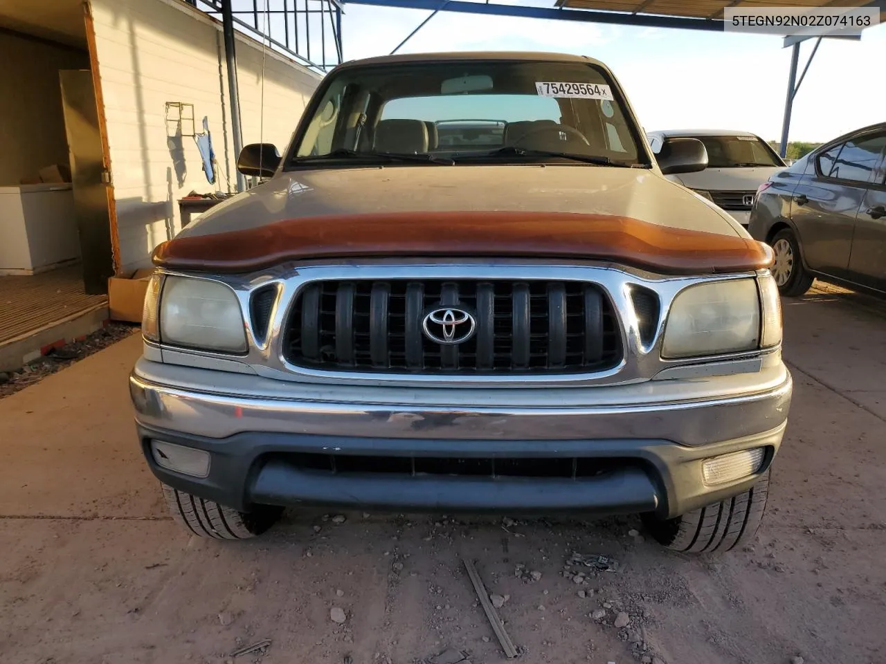 2002 Toyota Tacoma Double Cab Prerunner VIN: 5TEGN92N02Z074163 Lot: 75429564