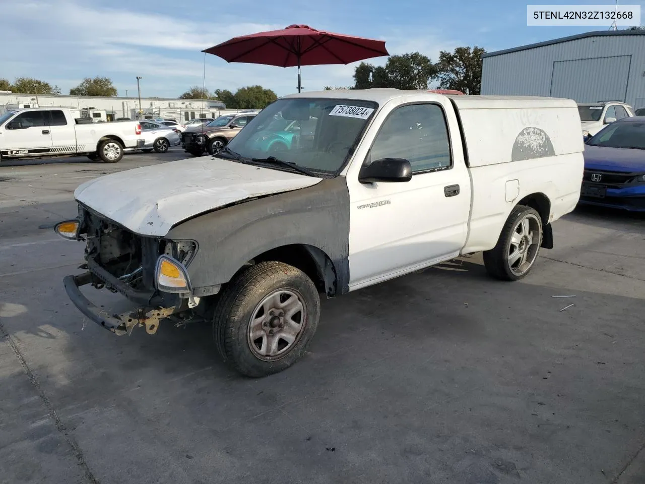 2002 Toyota Tacoma VIN: 5TENL42N32Z132668 Lot: 75738024