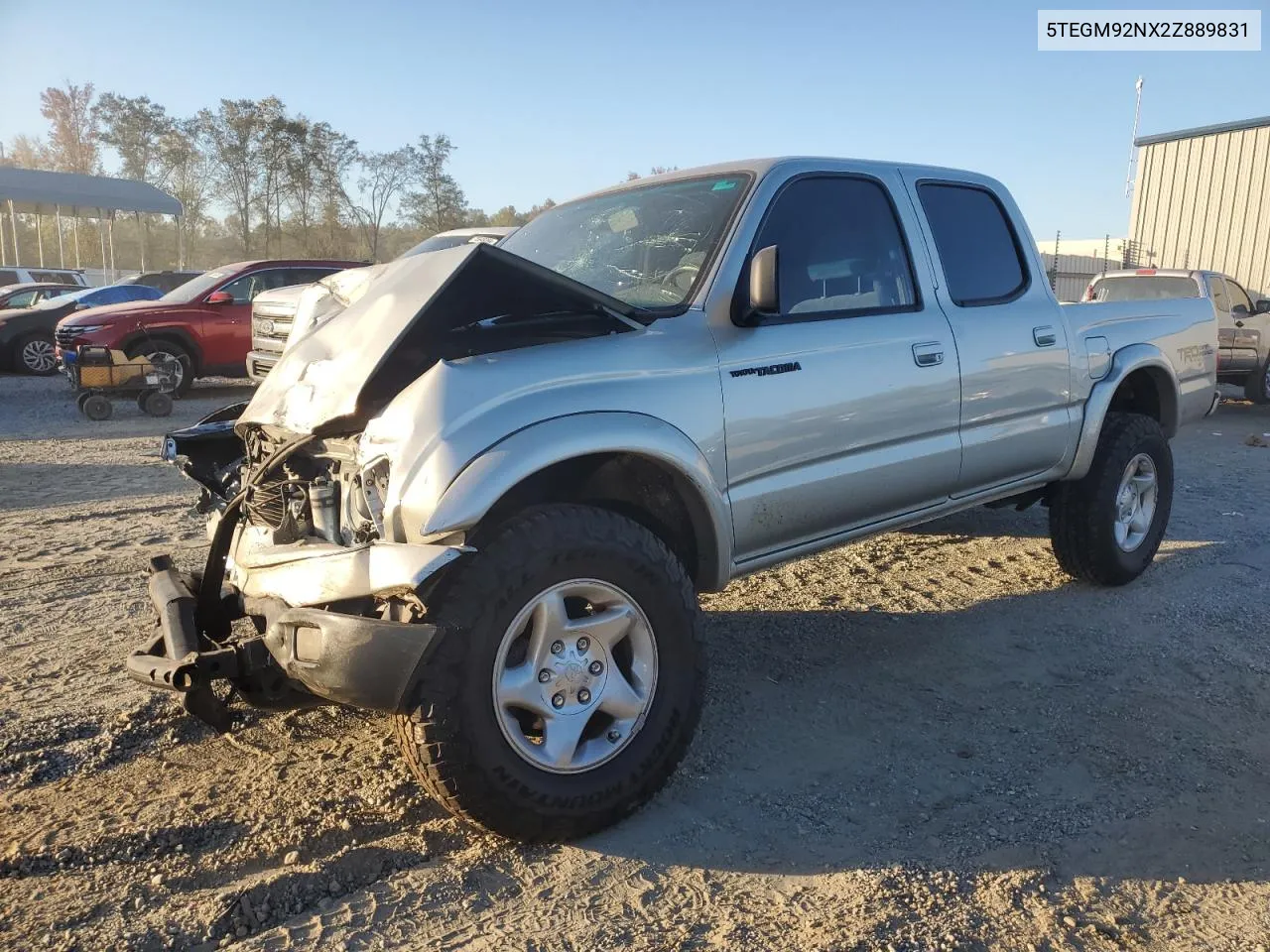 2002 Toyota Tacoma Double Cab Prerunner VIN: 5TEGM92NX2Z889831 Lot: 76251234