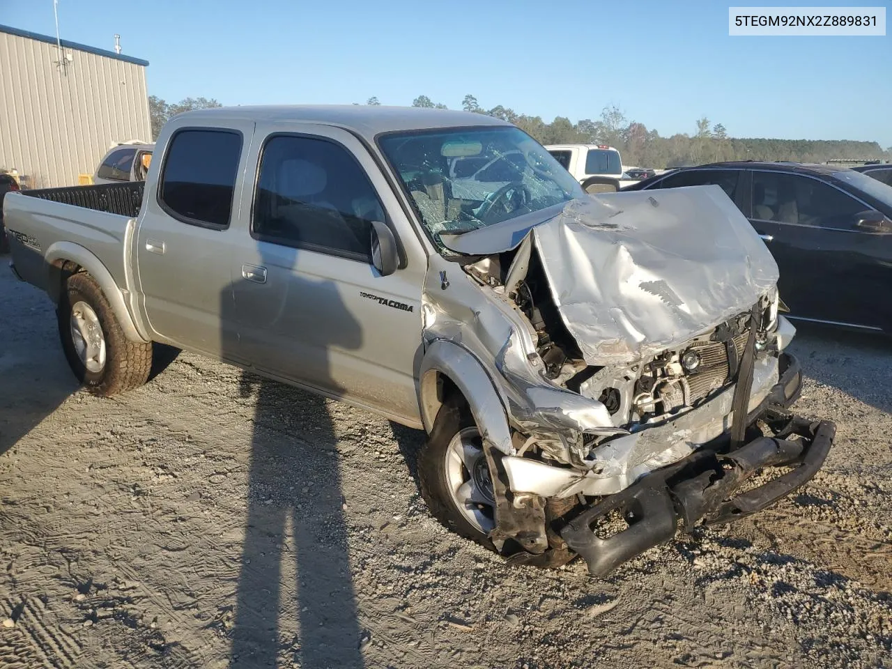 2002 Toyota Tacoma Double Cab Prerunner VIN: 5TEGM92NX2Z889831 Lot: 76251234