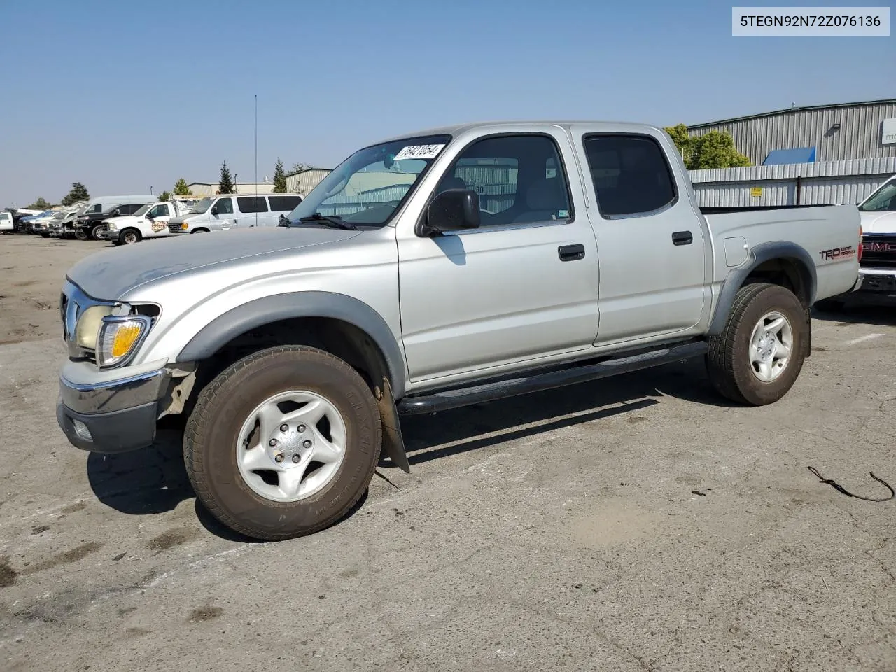 2002 Toyota Tacoma Double Cab Prerunner VIN: 5TEGN92N72Z076136 Lot: 76421054