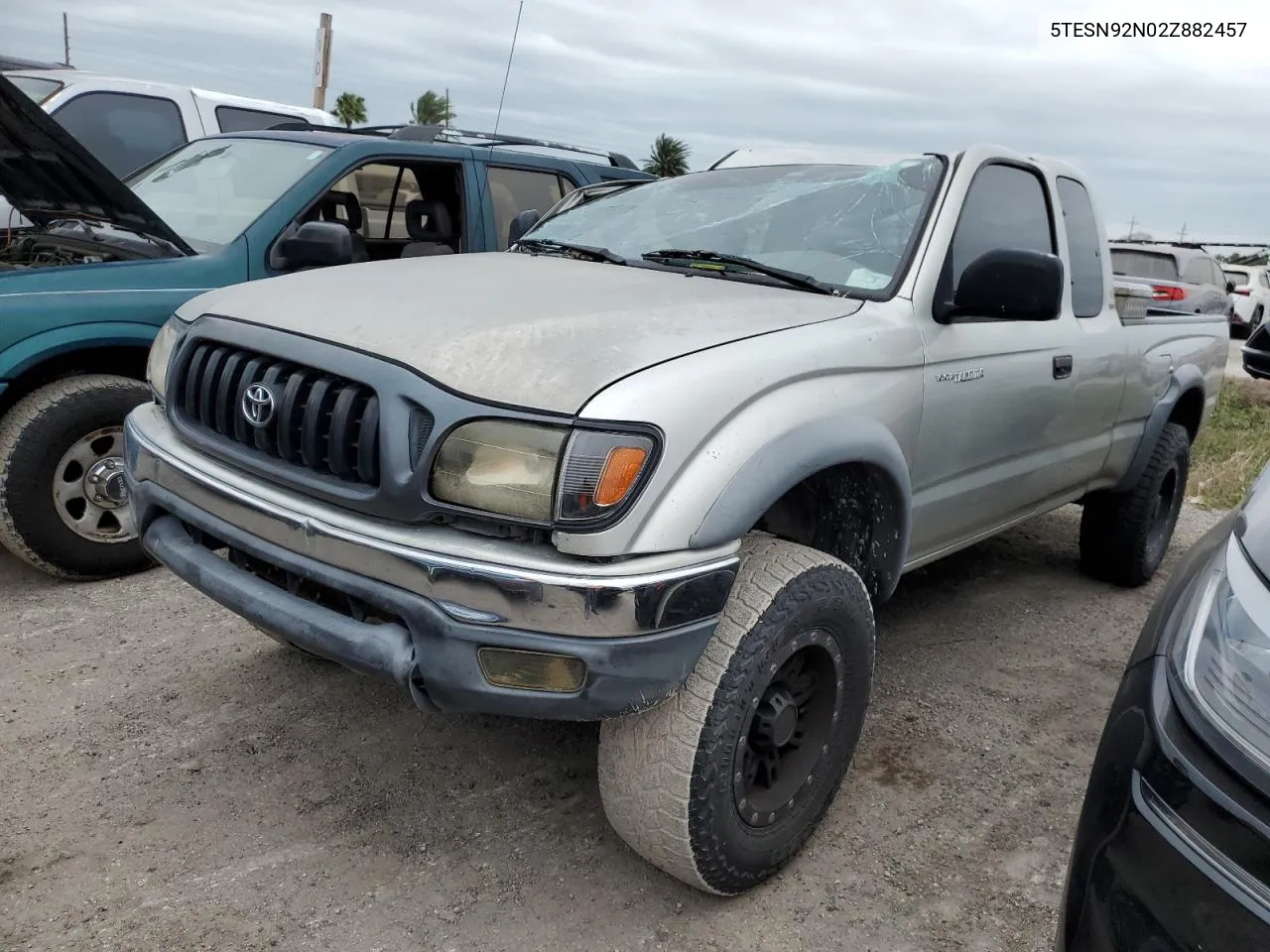 2002 Toyota Tacoma Xtracab Prerunner VIN: 5TESN92N02Z882457 Lot: 76812314