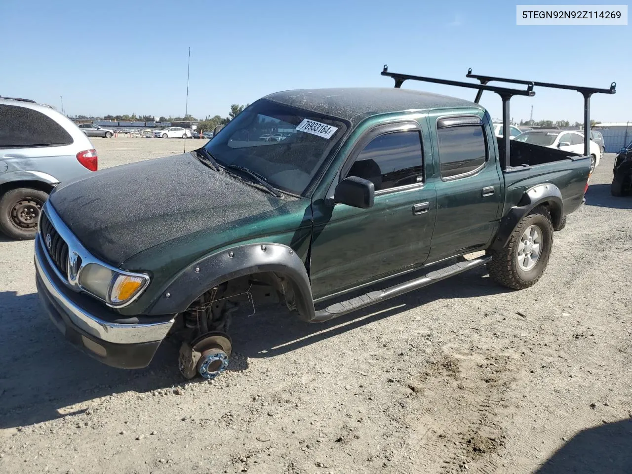 2002 Toyota Tacoma Double Cab Prerunner VIN: 5TEGN92N92Z114269 Lot: 76933164