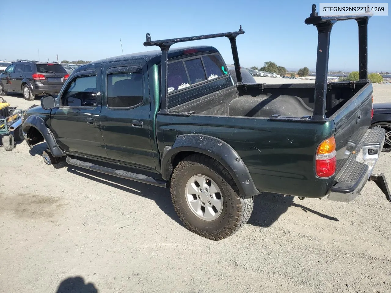 2002 Toyota Tacoma Double Cab Prerunner VIN: 5TEGN92N92Z114269 Lot: 76933164