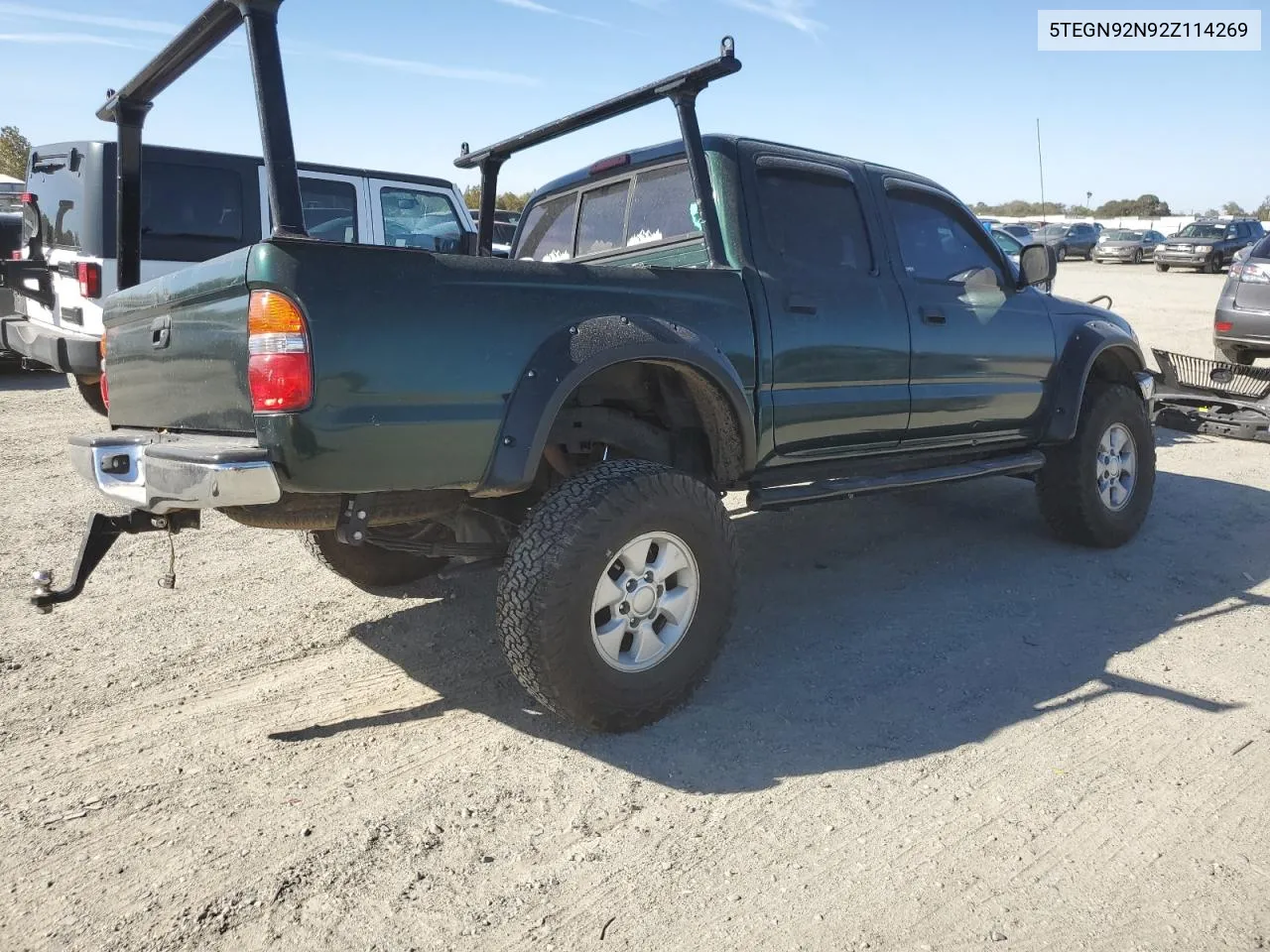 2002 Toyota Tacoma Double Cab Prerunner VIN: 5TEGN92N92Z114269 Lot: 76933164