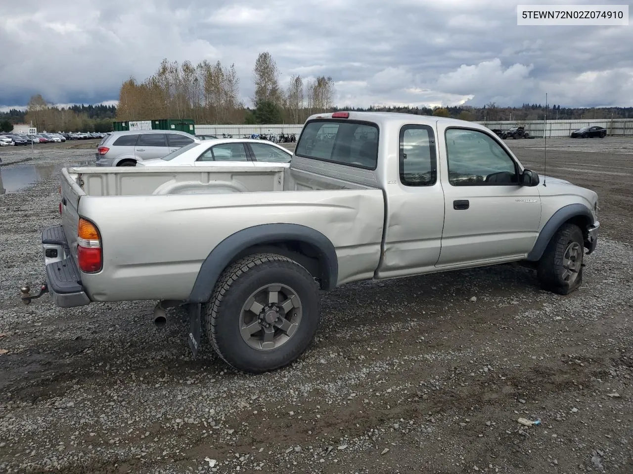 2002 Toyota Tacoma Xtracab VIN: 5TEWN72N02Z074910 Lot: 76969454