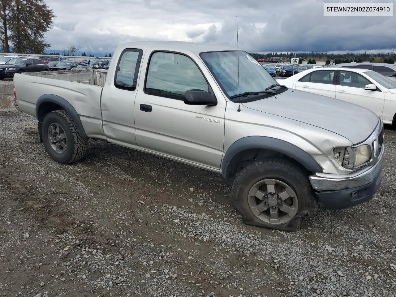 2002 Toyota Tacoma Xtracab VIN: 5TEWN72N02Z074910 Lot: 76969454