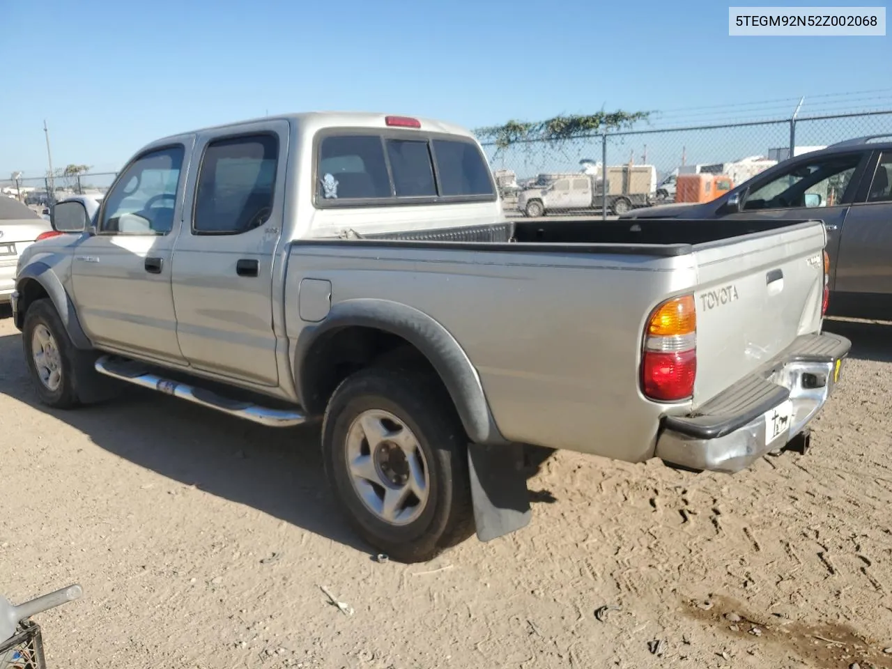 2002 Toyota Tacoma Double Cab Prerunner VIN: 5TEGM92N52Z002068 Lot: 77017094