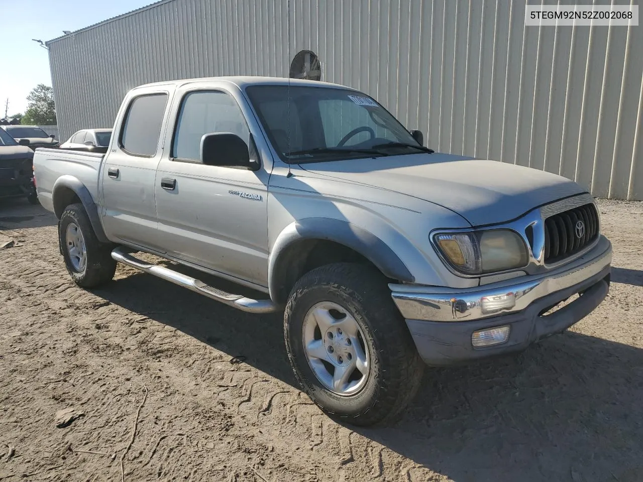 2002 Toyota Tacoma Double Cab Prerunner VIN: 5TEGM92N52Z002068 Lot: 77017094