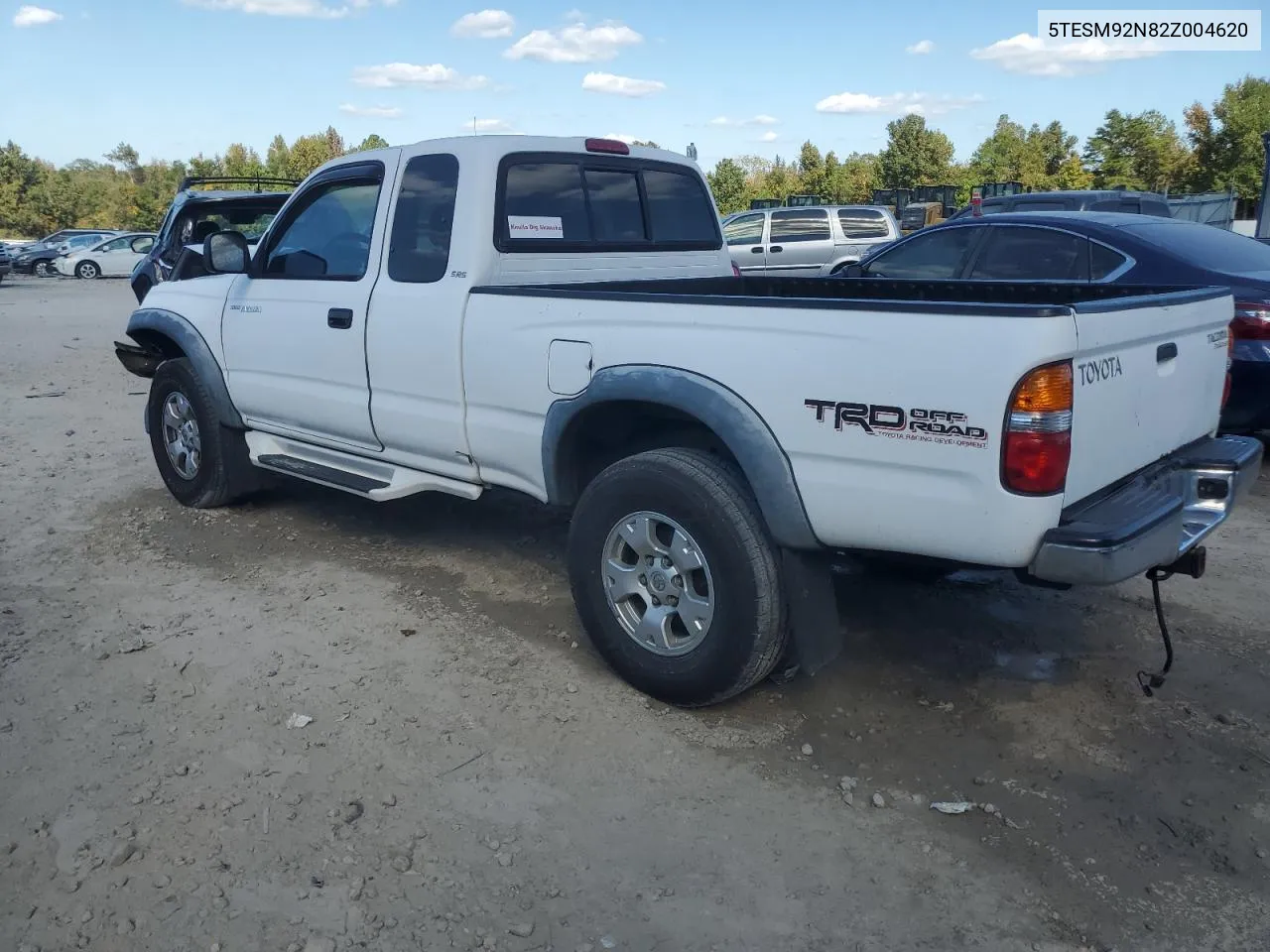 2002 Toyota Tacoma Xtracab Prerunner VIN: 5TESM92N82Z004620 Lot: 77122934