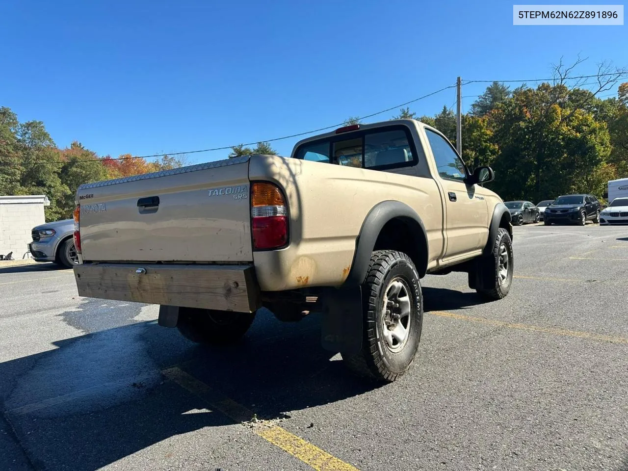 2002 Toyota Tacoma VIN: 5TEPM62N62Z891896 Lot: 77148224