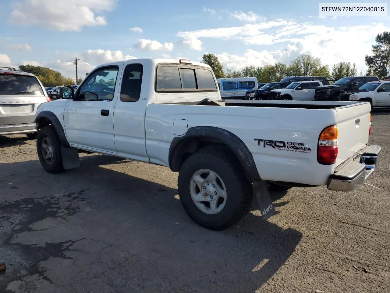 2002 Toyota Tacoma Xtracab VIN: 5TEWN72N12Z040815 Lot: 77200794