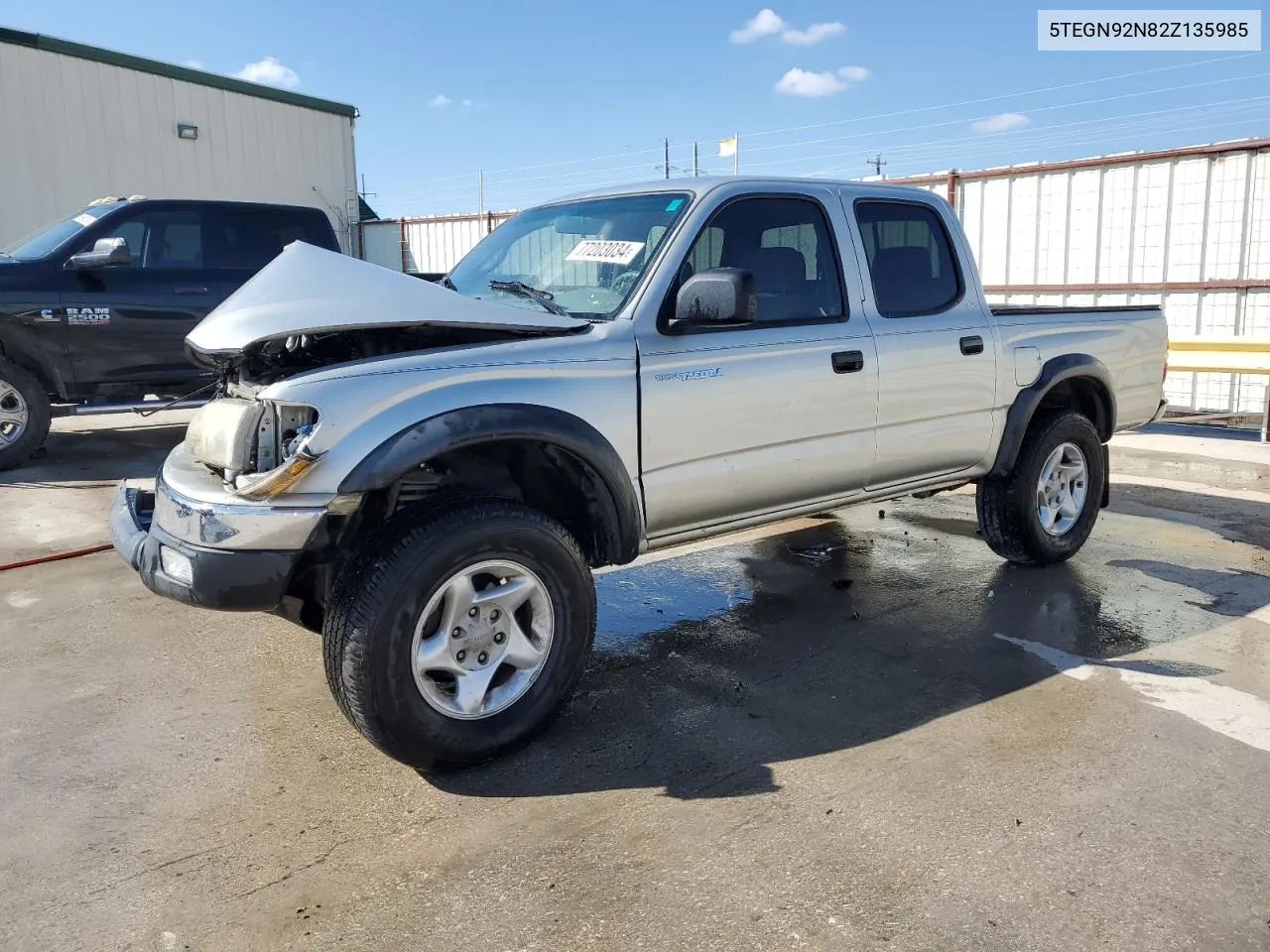 2002 Toyota Tacoma Double Cab Prerunner VIN: 5TEGN92N82Z135985 Lot: 77203034