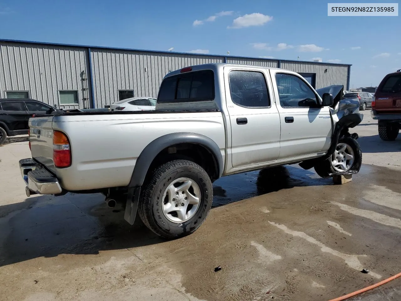 2002 Toyota Tacoma Double Cab Prerunner VIN: 5TEGN92N82Z135985 Lot: 77203034