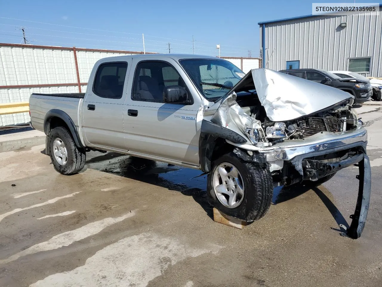 2002 Toyota Tacoma Double Cab Prerunner VIN: 5TEGN92N82Z135985 Lot: 77203034