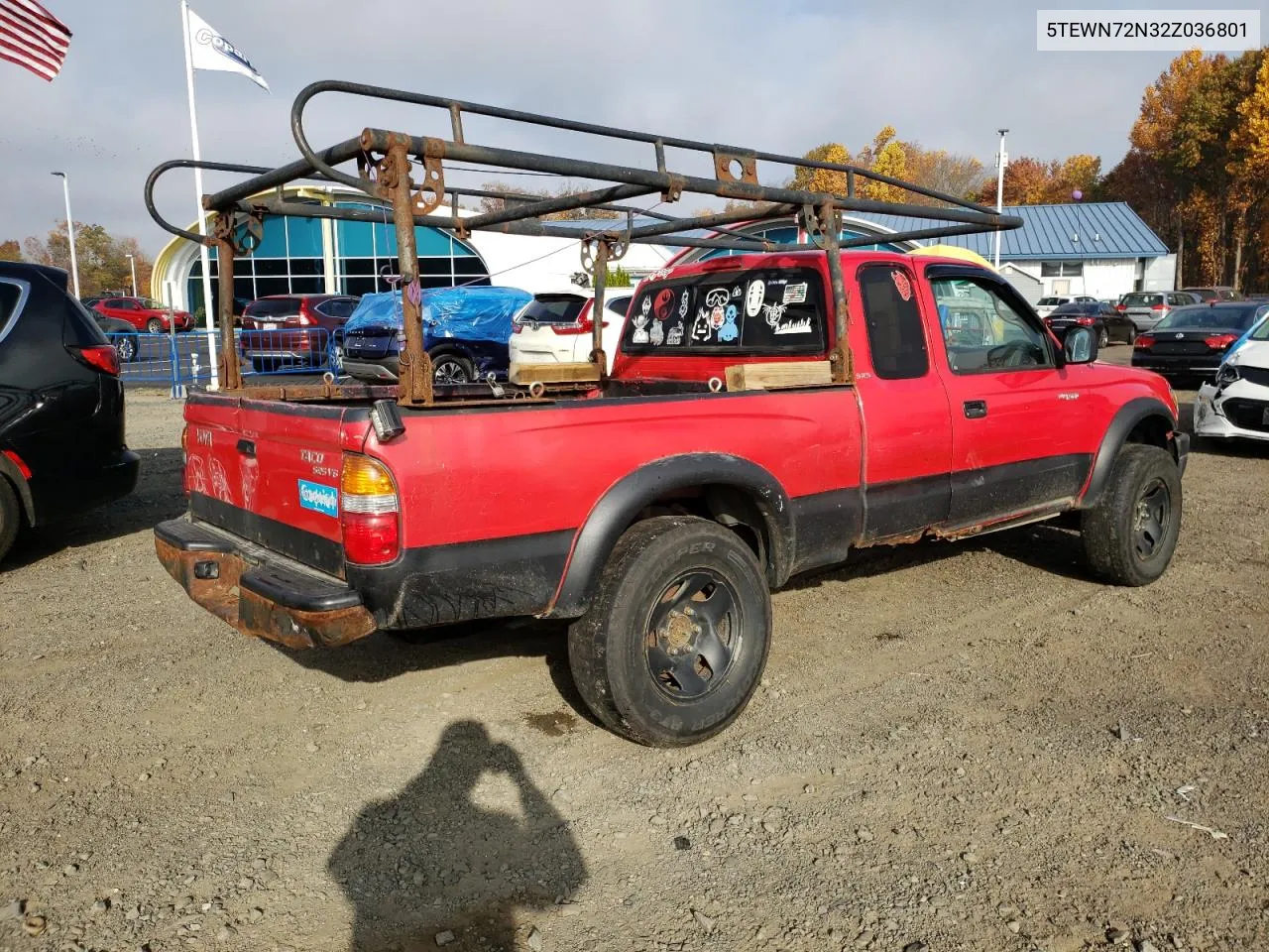 2002 Toyota Tacoma Xtracab VIN: 5TEWN72N32Z036801 Lot: 77622954