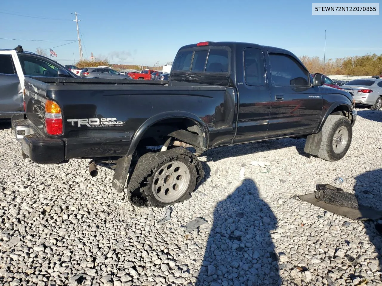 2002 Toyota Tacoma Xtracab VIN: 5TEWN72N12Z070865 Lot: 77801444