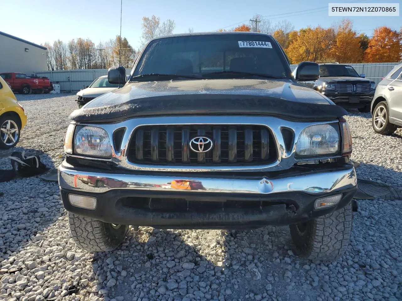 2002 Toyota Tacoma Xtracab VIN: 5TEWN72N12Z070865 Lot: 77801444