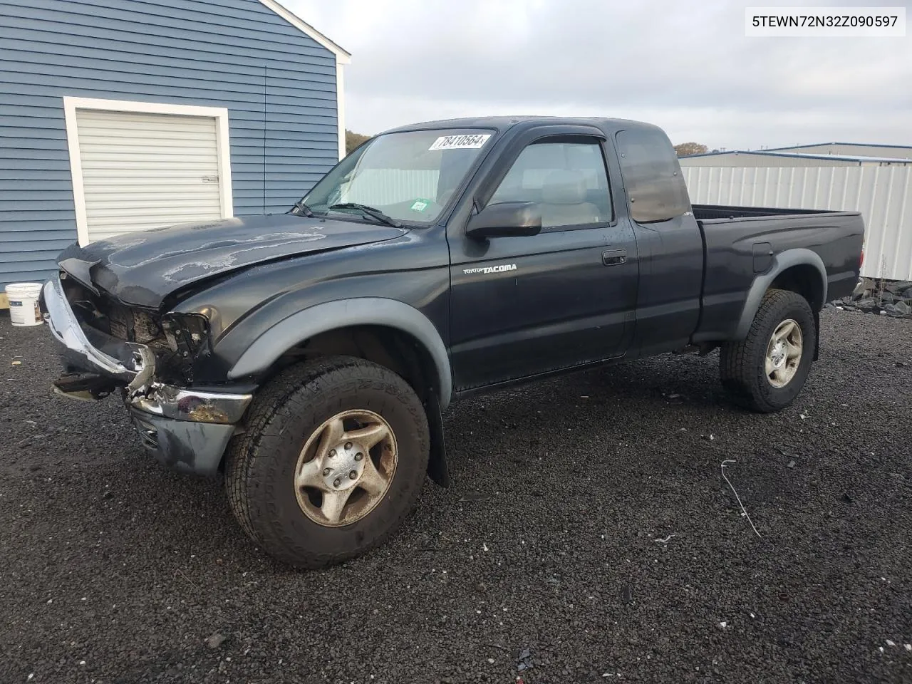 2002 Toyota Tacoma Xtracab VIN: 5TEWN72N32Z090597 Lot: 78410564