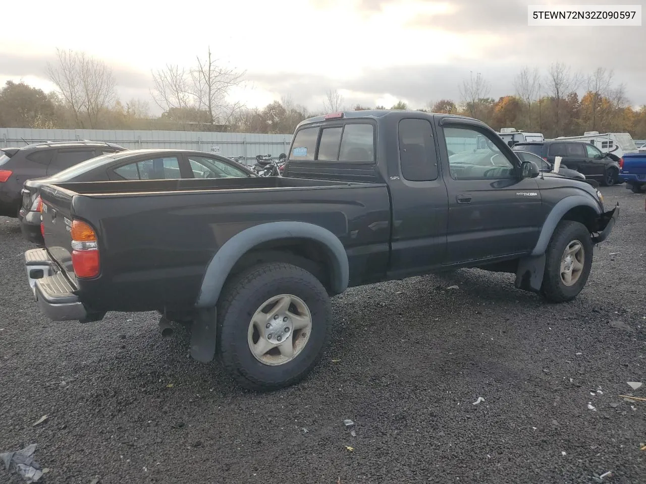 2002 Toyota Tacoma Xtracab VIN: 5TEWN72N32Z090597 Lot: 78410564