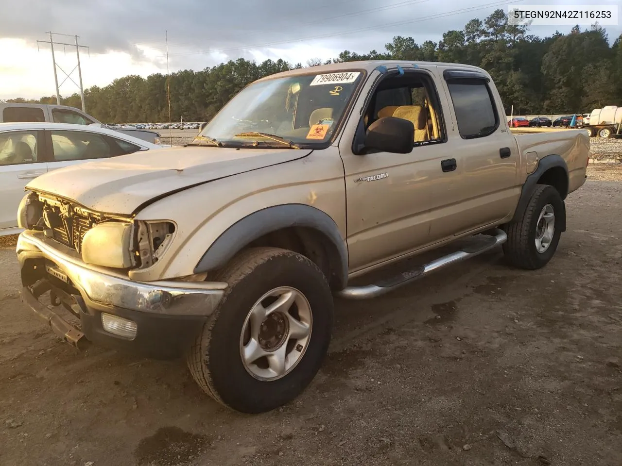 2002 Toyota Tacoma Double Cab Prerunner VIN: 5TEGN92N42Z116253 Lot: 79906904