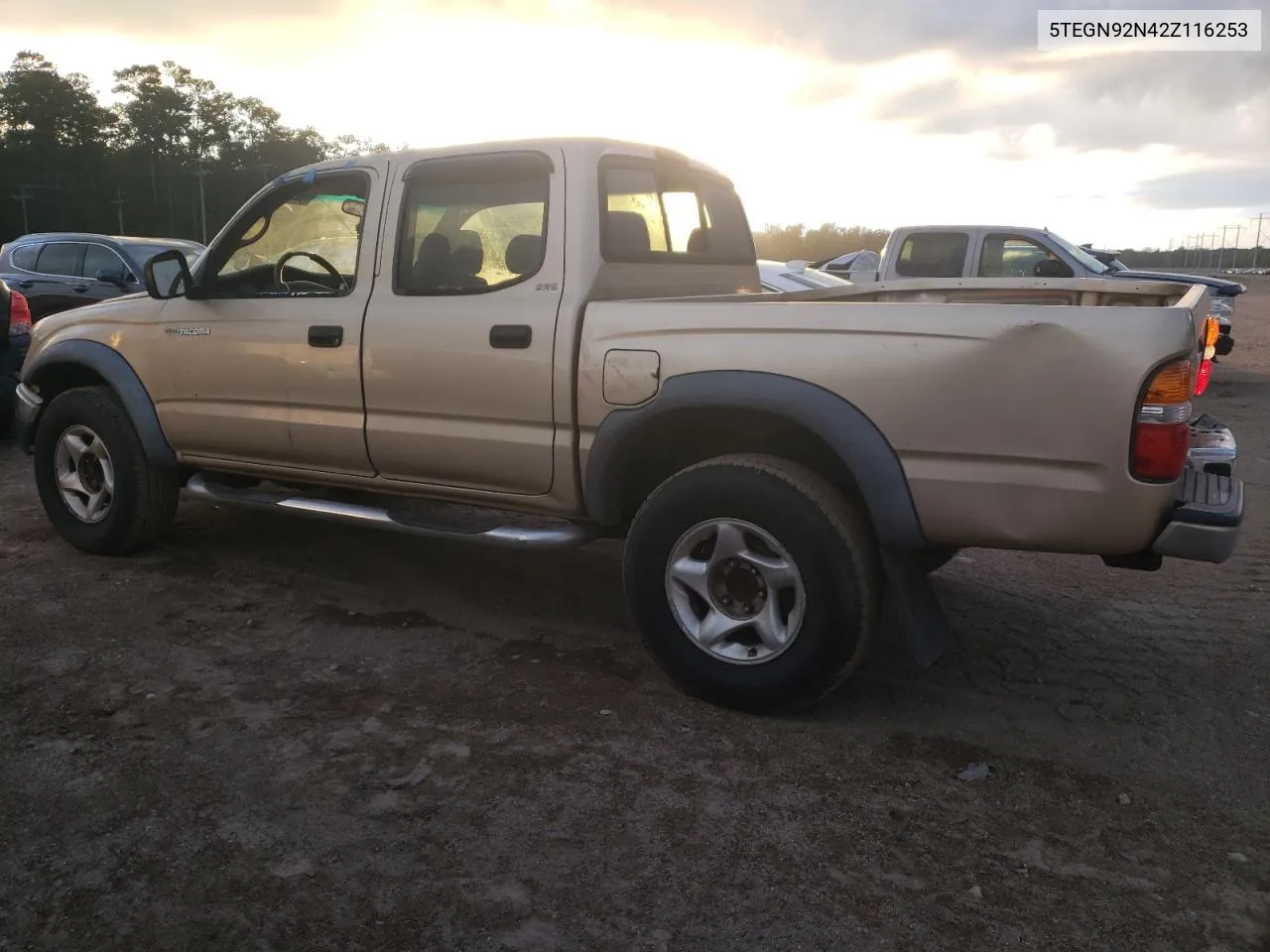 2002 Toyota Tacoma Double Cab Prerunner VIN: 5TEGN92N42Z116253 Lot: 79906904