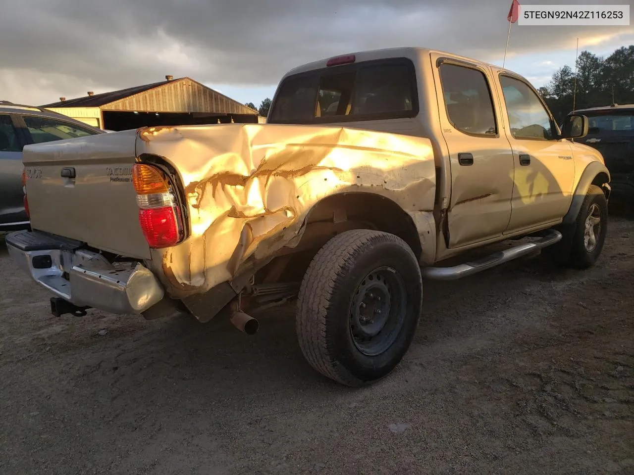 2002 Toyota Tacoma Double Cab Prerunner VIN: 5TEGN92N42Z116253 Lot: 79906904