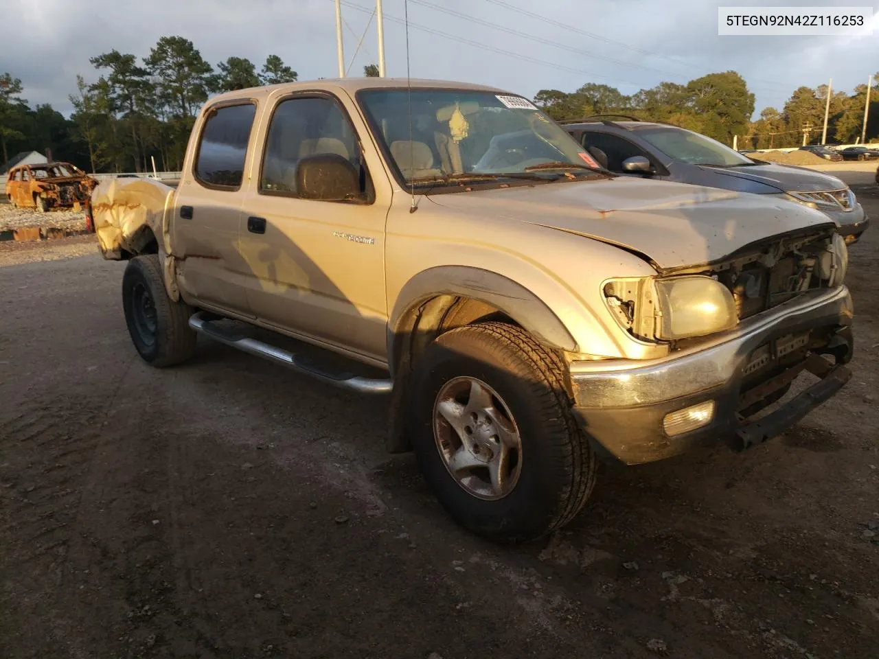 2002 Toyota Tacoma Double Cab Prerunner VIN: 5TEGN92N42Z116253 Lot: 79906904