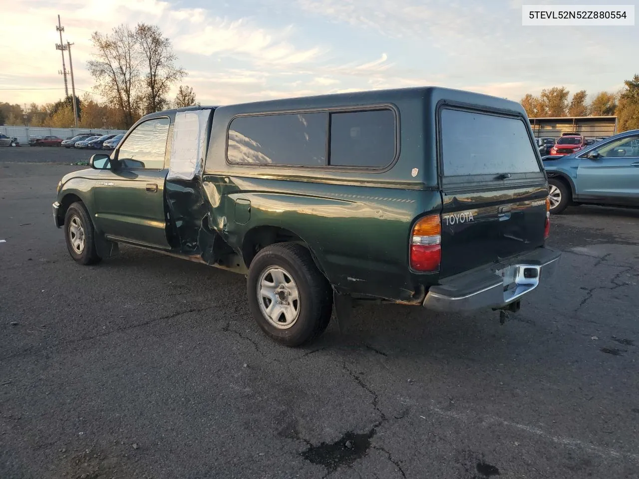 2002 Toyota Tacoma Xtracab VIN: 5TEVL52N52Z880554 Lot: 80056434