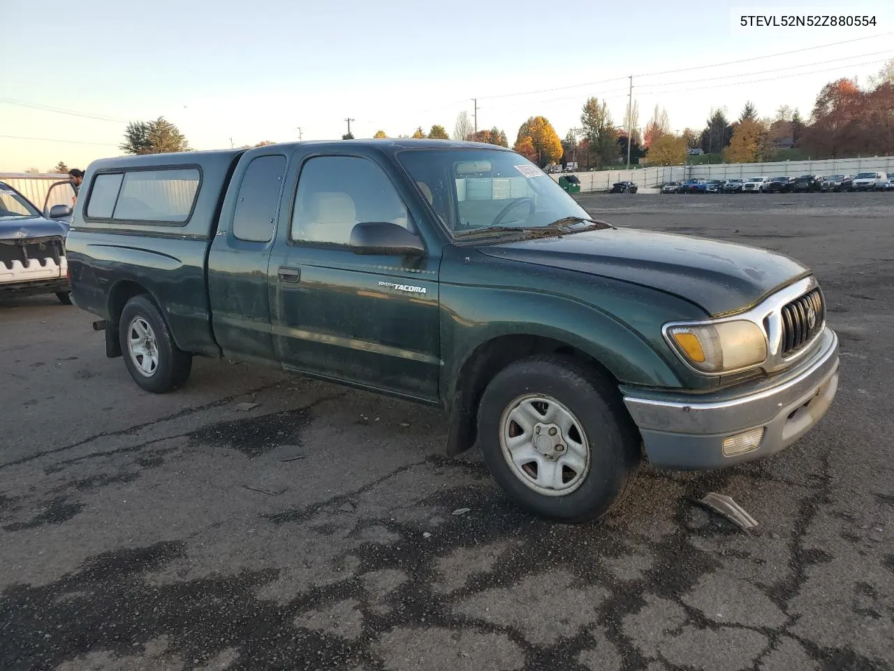 2002 Toyota Tacoma Xtracab VIN: 5TEVL52N52Z880554 Lot: 80056434