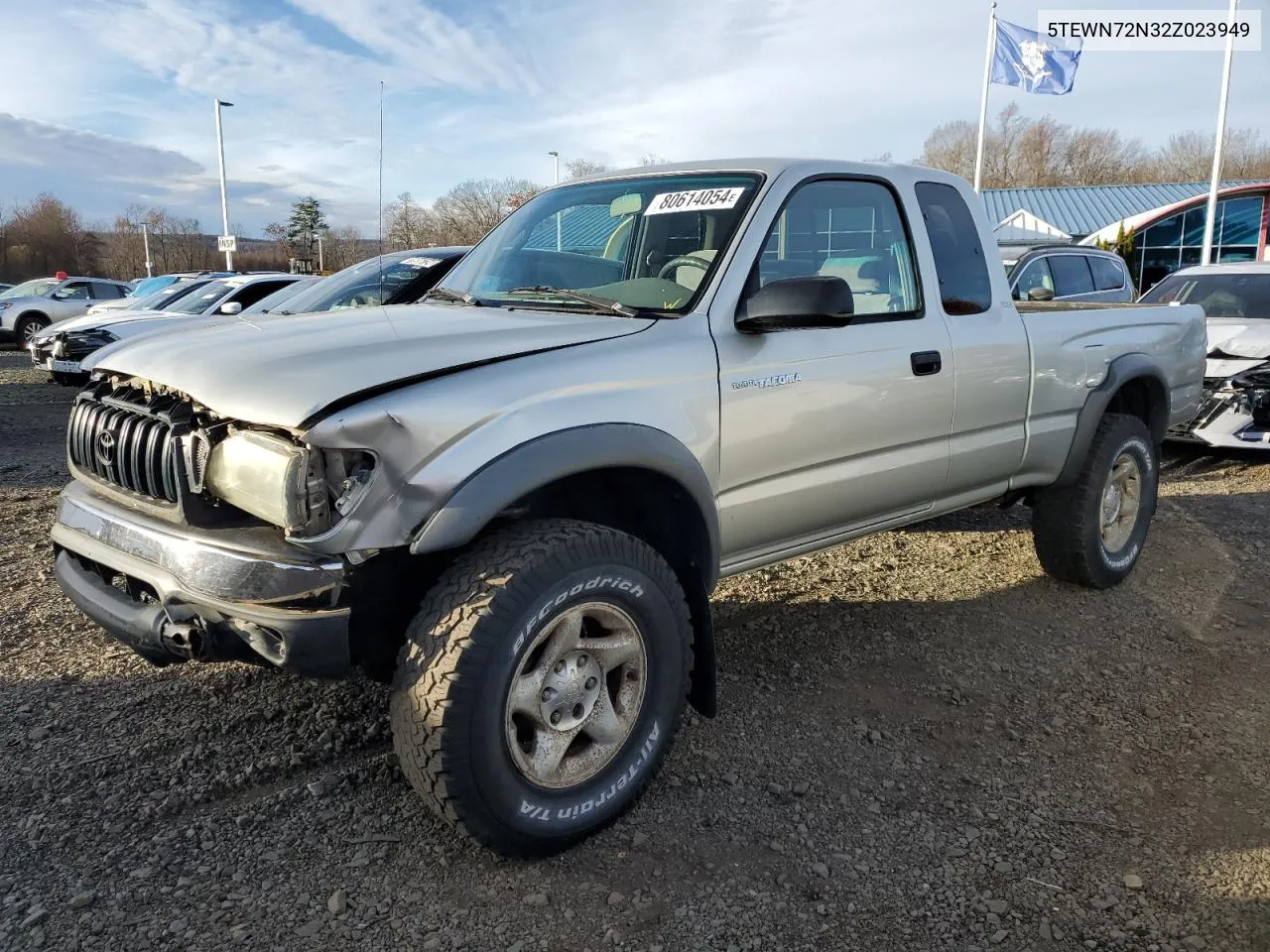 2002 Toyota Tacoma Xtracab VIN: 5TEWN72N32Z023949 Lot: 80614054