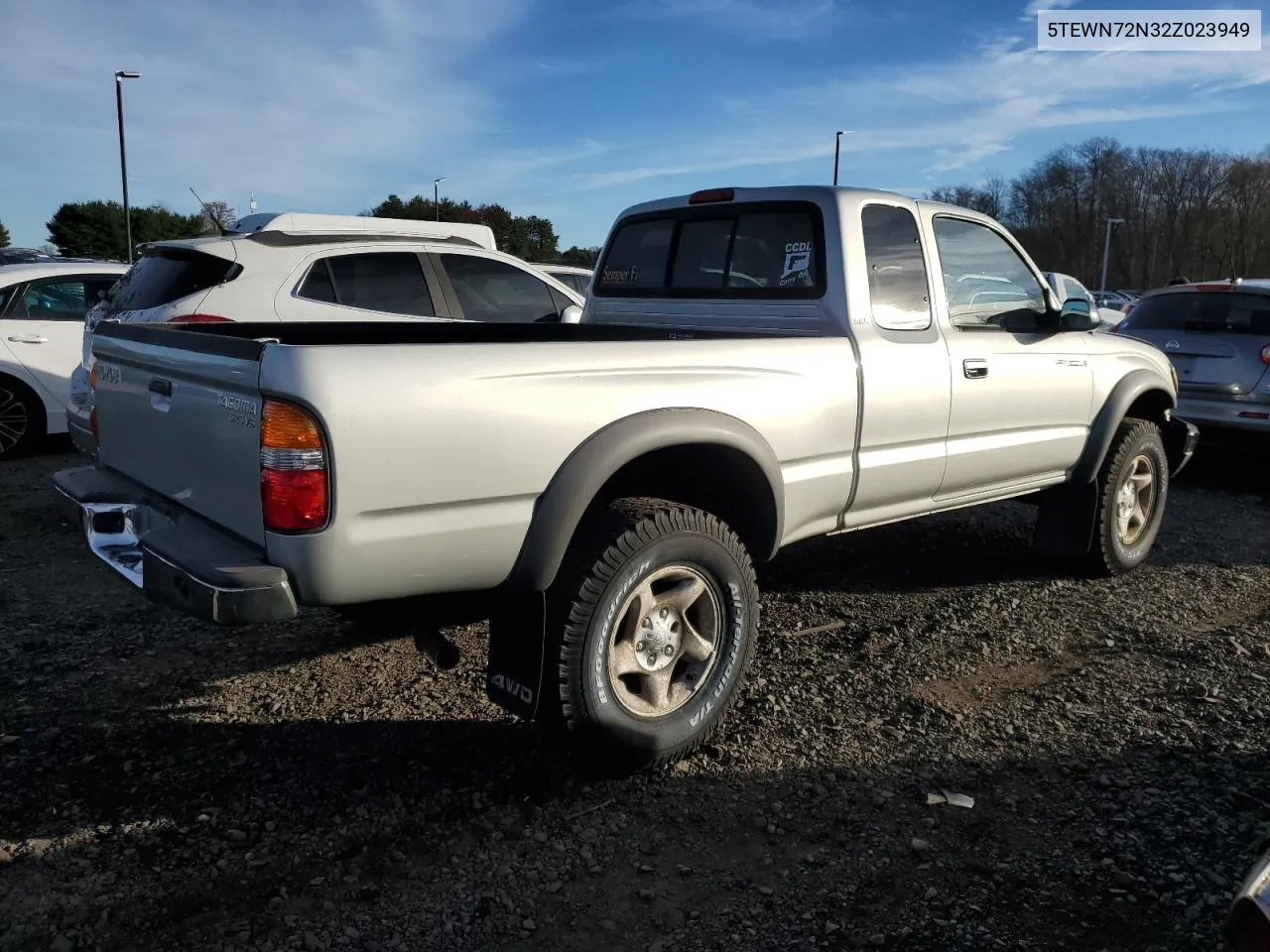 2002 Toyota Tacoma Xtracab VIN: 5TEWN72N32Z023949 Lot: 80614054