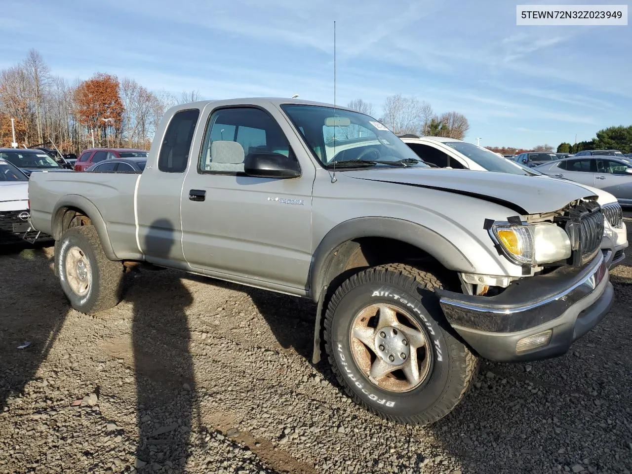 2002 Toyota Tacoma Xtracab VIN: 5TEWN72N32Z023949 Lot: 80614054