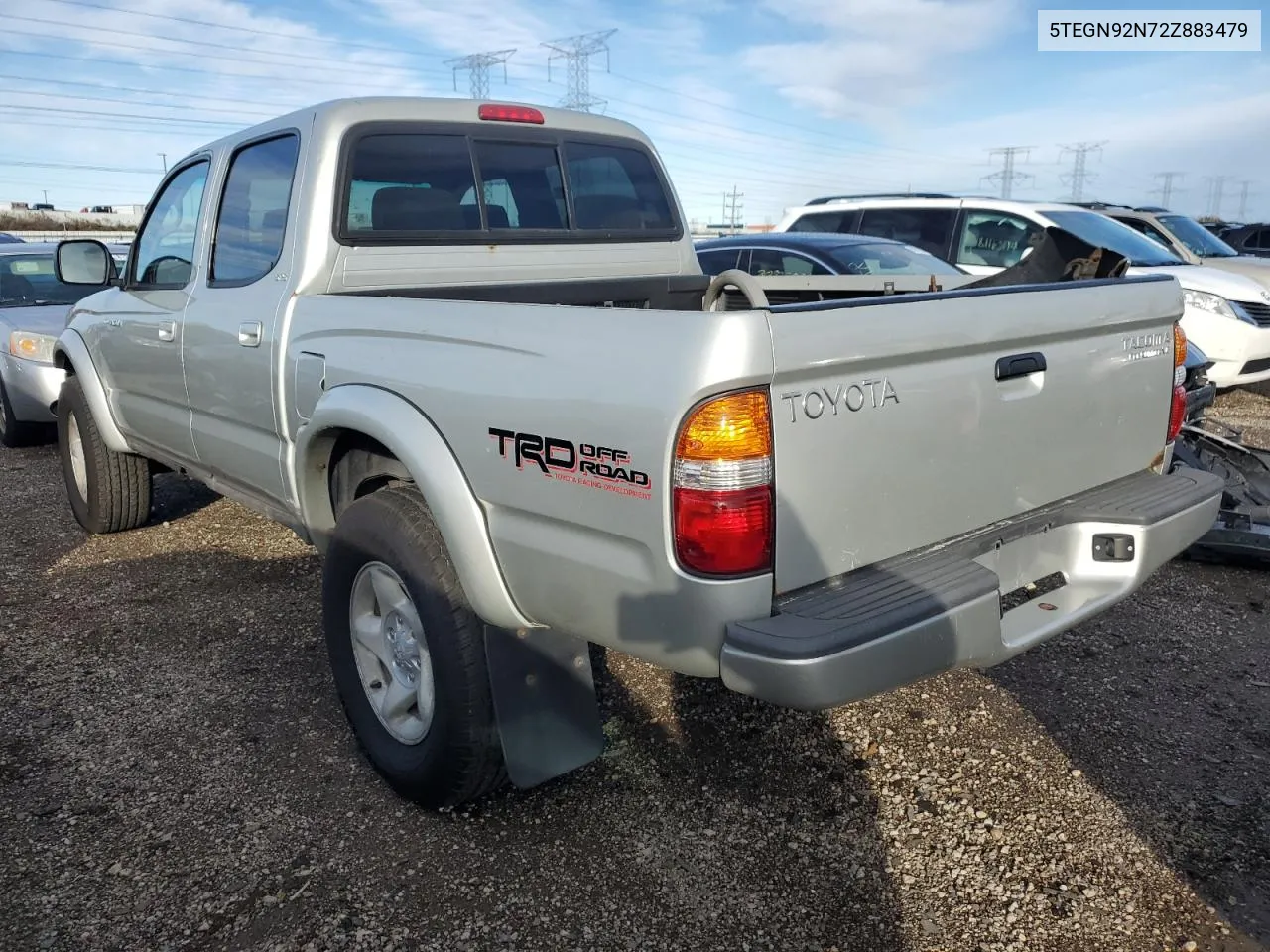 2002 Toyota Tacoma Double Cab Prerunner VIN: 5TEGN92N72Z883479 Lot: 80969434