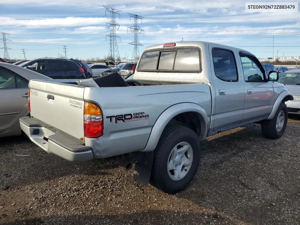 2002 Toyota Tacoma Double Cab Prerunner VIN: 5TEGN92N72Z883479 Lot: 80969434