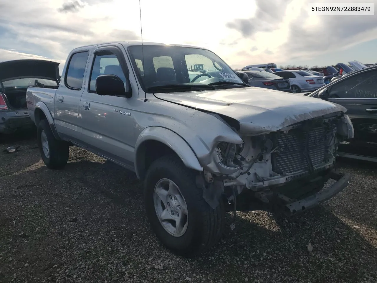 2002 Toyota Tacoma Double Cab Prerunner VIN: 5TEGN92N72Z883479 Lot: 80969434