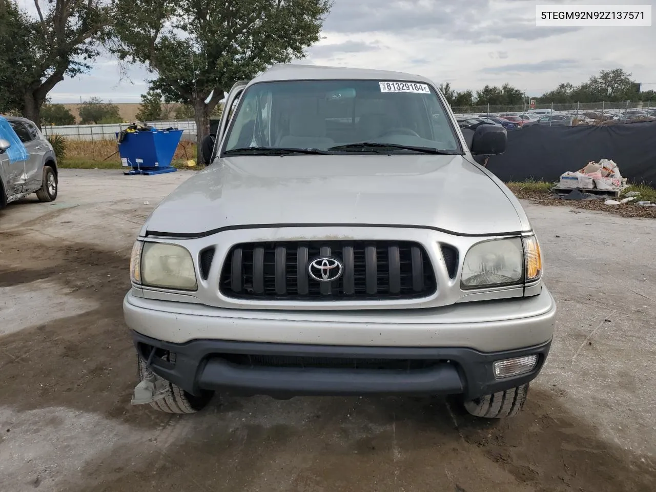 2002 Toyota Tacoma Double Cab Prerunner VIN: 5TEGM92N92Z137571 Lot: 81329184