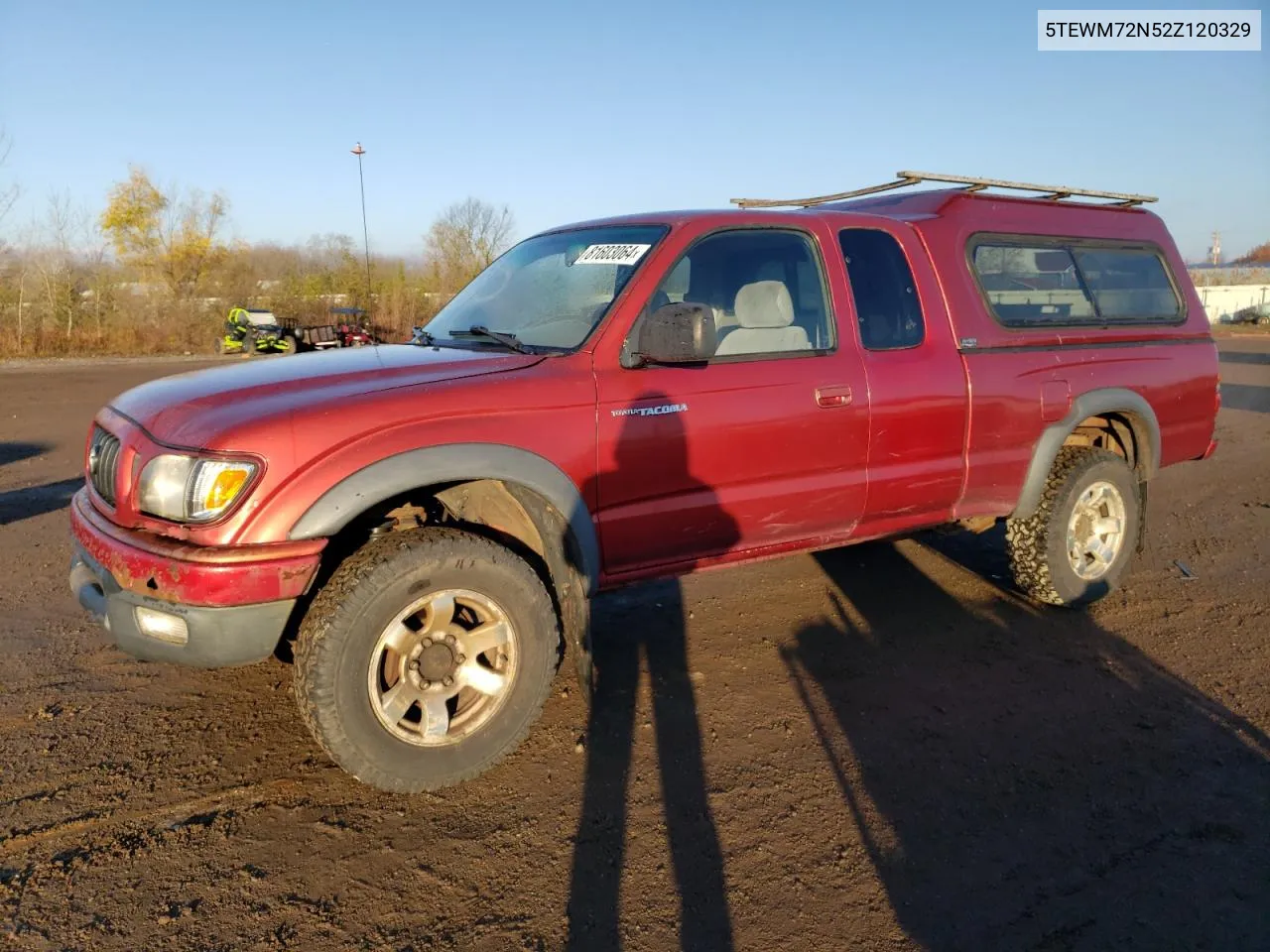 2002 Toyota Tacoma Xtracab VIN: 5TEWM72N52Z120329 Lot: 81603064