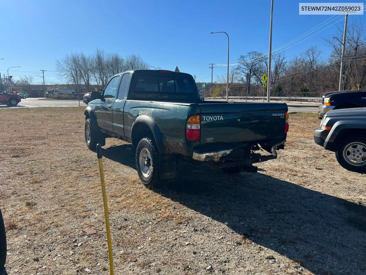 2002 Toyota Tacoma Xtracab VIN: 5TEWM72N42Z059023 Lot: 81735994